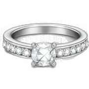 diamond ring with silver band sticker