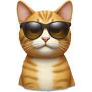 Cat with sunglasses sticker