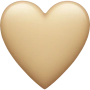 Beige heart sticker