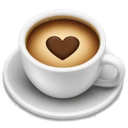 Small coffe heart sticker