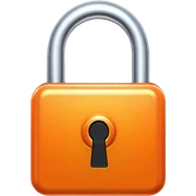Orange lock sticker