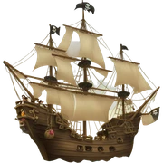 pirate ship full of pirates sticker