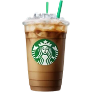 Starbuck ice coffee with ice cubes sticker
