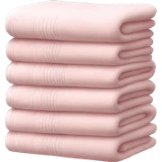 stack of light pink towels sticker