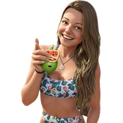 smiling girl in bikini outdoors sticker