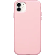 Light pink iPhone 15 with a light pink case sticker