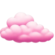 Pink clouds sticker