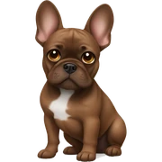 brown frenchie sticker