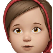 girl with brown hair portrait sticker