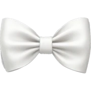 White bow on white bow sticker
