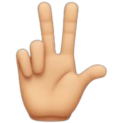 hand two fingers sticker