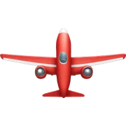 Red airplane  sticker