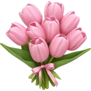 Cute baby pink tulip bouquet sticker