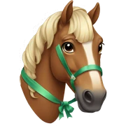 Horse with bow sticker