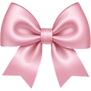 light pink bow on light pink bow sticker