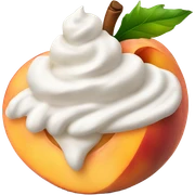 Peach with lots of cream sticker