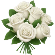 white rose bouquet  sticker