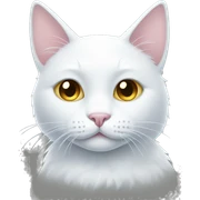 Sparkly white cat sticker
