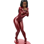 girl in bodysuit by car sticker