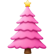 pink christmas tree  sticker