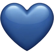 Navy blue heart sticker