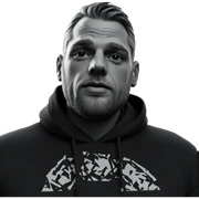 monochrome portrait of a man sticker