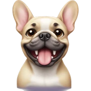 French bulldog happy sticker
