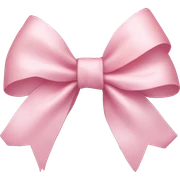 light pink ribbon bow sticker