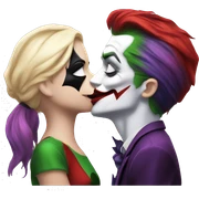 Harley quinn kiss joker  sticker