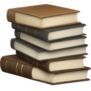 neutral stack of books sticker