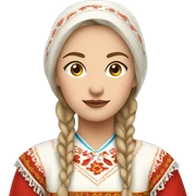 Russian woman wearing traditional russian clothing sticker