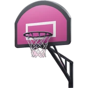 a pink basketball hoop sticker