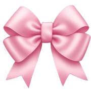 light pink ribbon bow sticker