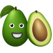 aguacate con león  sticker
