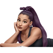 realistic girl with ponytail sticker