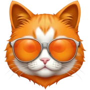 Cat with sunglasses sticker