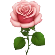 Rose in heart sticker