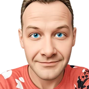 smiling boy with blue eyes sticker