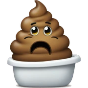 Poop emoji with add  sticker