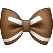 Brown and white bow sticker