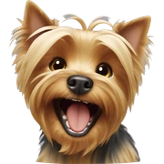 Yorkshire Terrier laughing  sticker
