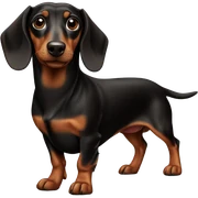 Dachshund Brown and black sticker