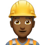 Construction worker sticker