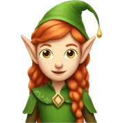 Redhead elf sticker