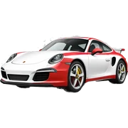 Porsche red and White  sticker