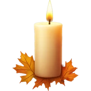 Candle autumn sticker