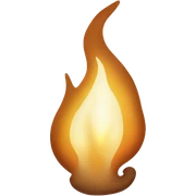 Beige and brown flame  sticker