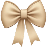 Beige bow sticker