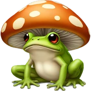 Mushroom frog sticker