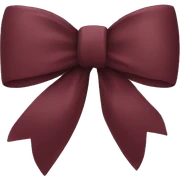 Burgundy bow sticker